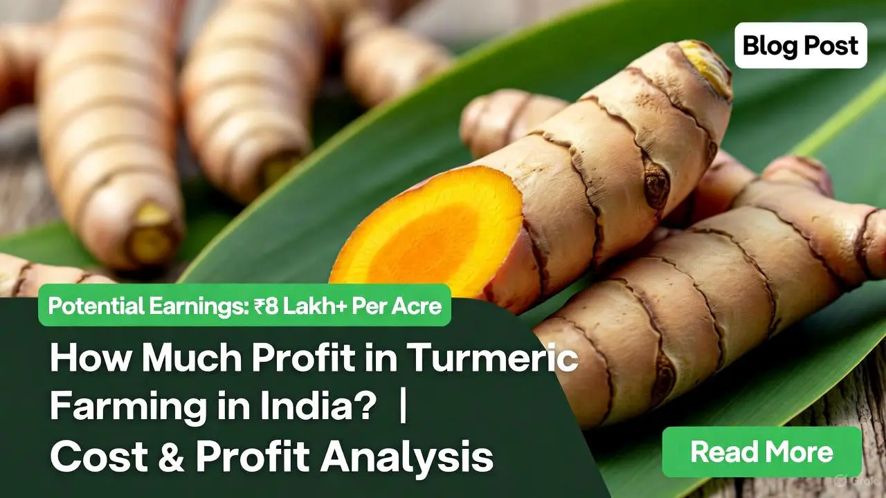 Turmeric Farming Profit in India: Earn ₹8 Lakh+ Per Acre