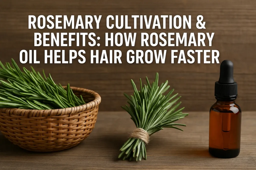 Rosemary cultivation & its oil help for hair grwoth